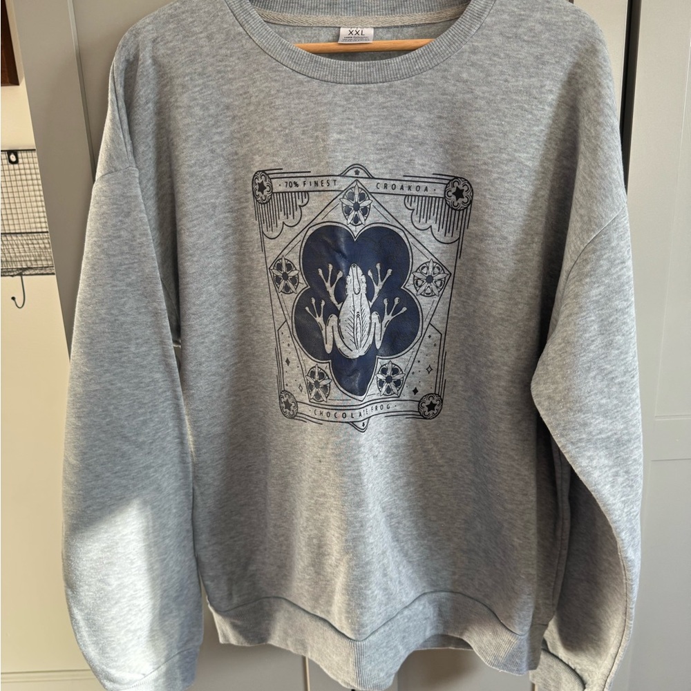 Gray “Chocolate Frog”/ Honeydukes, Harry Potter fandom Graphic Sweatshirt